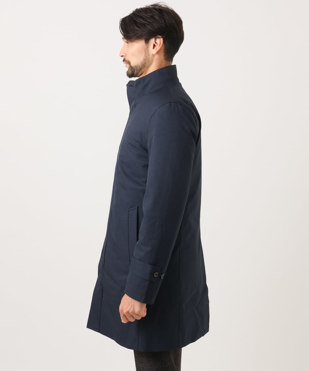MNUCF01650 MICHEL KLEIN HOMME(ミッシェルクラン オム) 2WAYスタンドカラーロングコート ネイビー