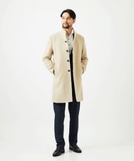 MNUCF50700 MICHEL KLEIN HOMME(ミッシェルクラン オム) スタンドカラーロングコート ベージュ