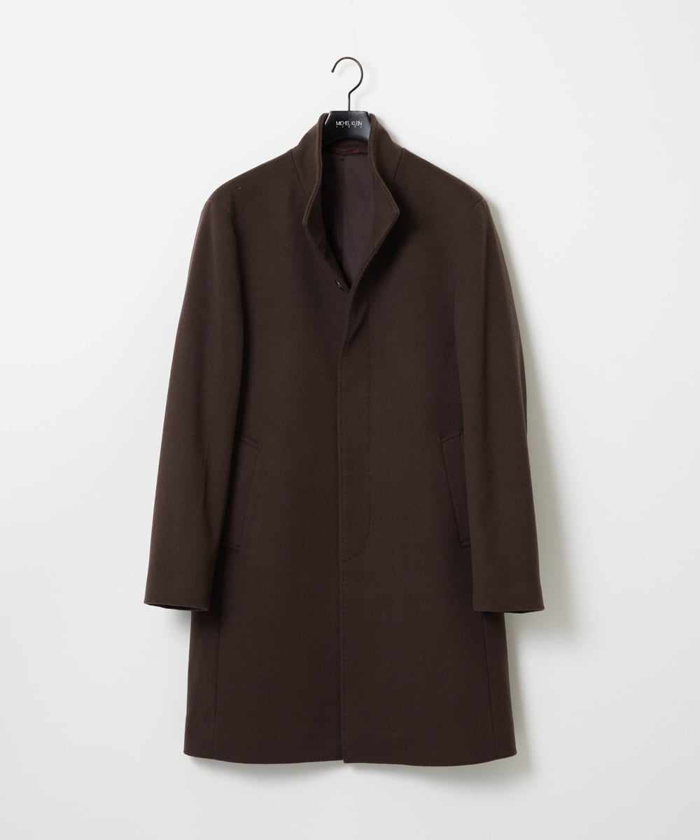 MNUCF50700 MICHEL KLEIN HOMME(ミッシェルクラン オム) スタンドカラーロングコート ブラウン