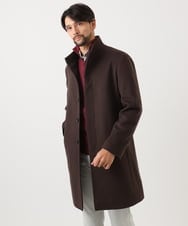 MNUCF50700 MICHEL KLEIN HOMME(ミッシェルクラン オム) スタンドカラーロングコート ブラウン