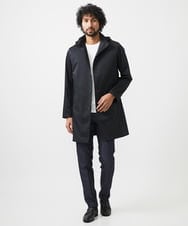 MNUDC56690 MICHEL KLEIN HOMME(ミッシェルクラン オム) フード付きスタンドカラーコート ブラック