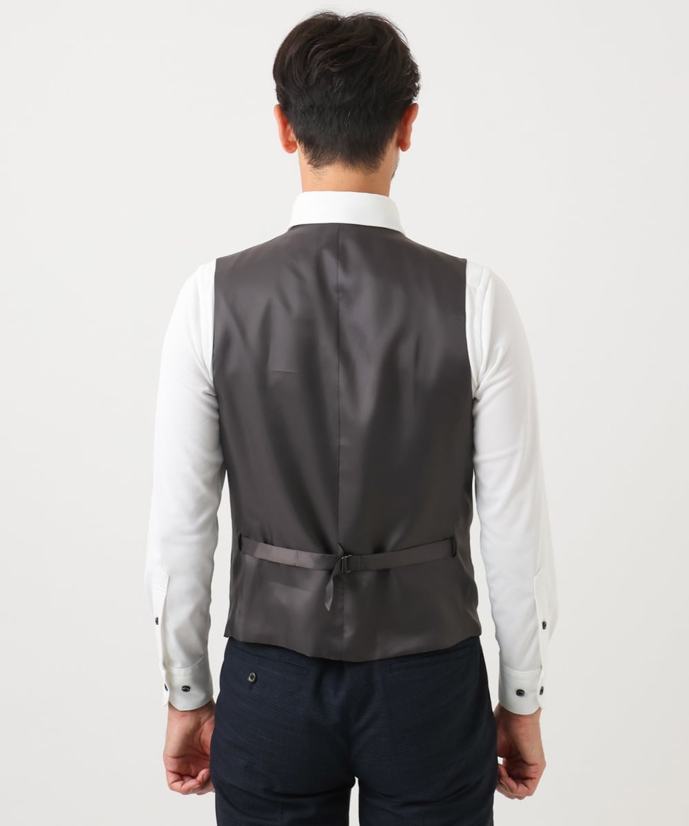 MNVDD01330 MICHEL KLEIN HOMME(ミッシェルクラン オム) 【セットアップ】3ピース対応リバーシブルベスト ネイビー