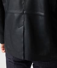 MNWVD50100 MICHEL KLEIN HOMME(ミッシェルクラン オム) ラムレザーコンバーチブルジャケット ブラック