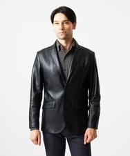 MNWVD50100 MICHEL KLEIN HOMME(ミッシェルクラン オム) ラムレザーコンバーチブルジャケット ブラック