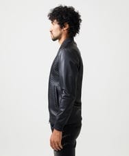 MNWVD51200 MICHEL KLEIN HOMME(ミッシェルクラン オム) ラムレザーMA-1型ブルゾン ブラック