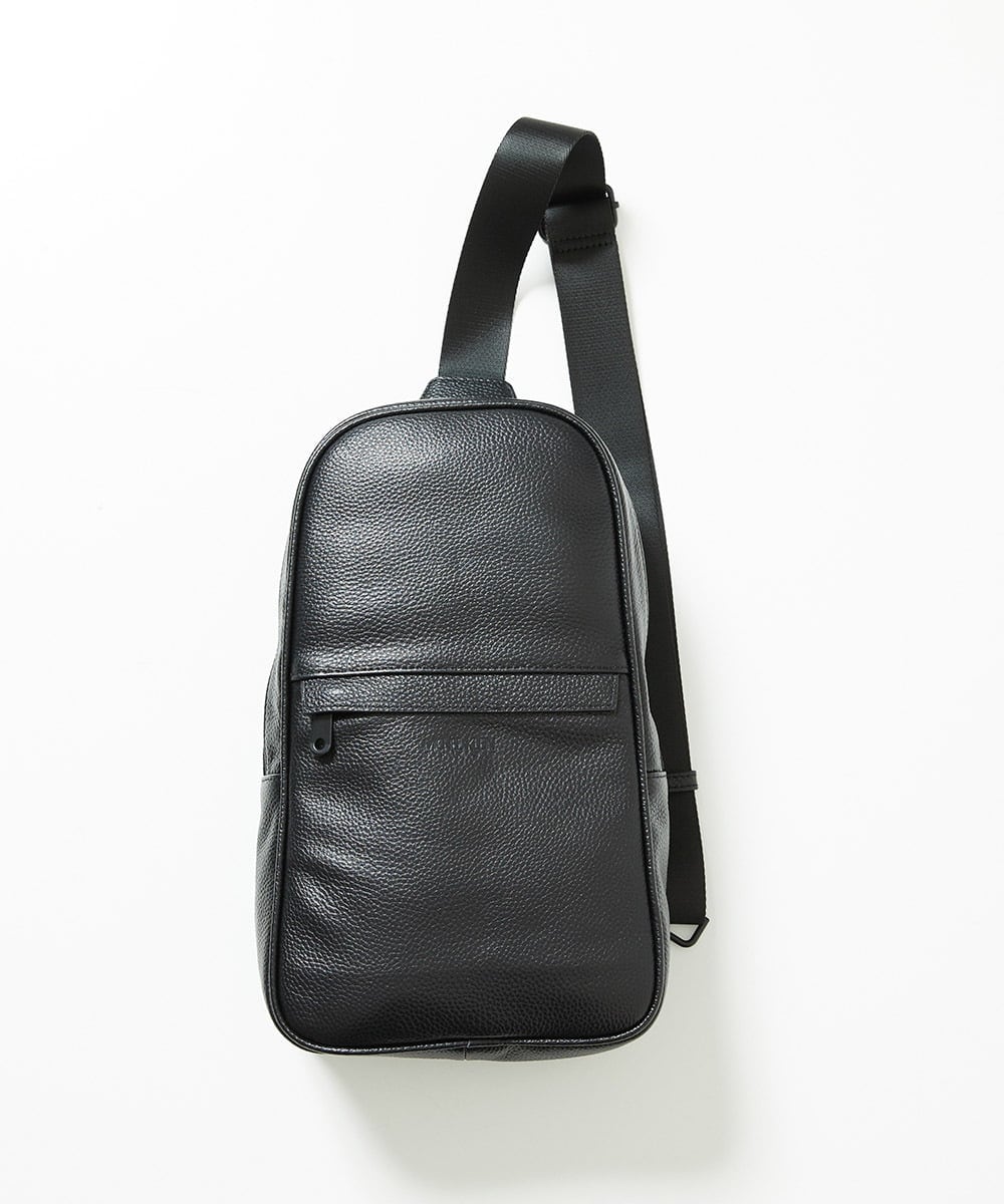 MO5AD51300 MICHEL KLEIN HOMME(ミッシェルクラン オム) レザーボディバッグ ブラック