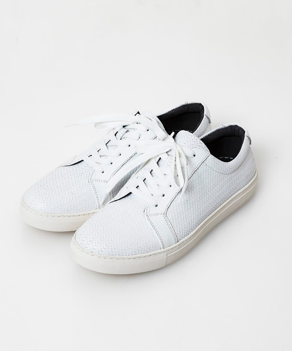 MO6AC50290 MICHEL KLEIN HOMME(ミッシェルクラン オム) 《日本製》エンボス加工レザーシューズ ホワイト