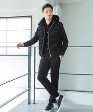 MO6AC50290 MICHEL KLEIN HOMME(ミッシェルクラン オム) 《日本製》エンボス加工レザーシューズ ブラック