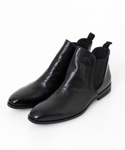 MO6AC51400 MICHEL KLEIN HOMME 《日本製》エンボス加工レザーブーツ