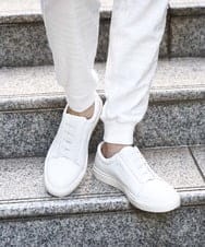 MO6GF50360 MICHEL KLEIN HOMME(ミッシェルクラン オム) スリッポン　レザースニーカー ホワイト