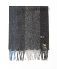 MS3AW25085 MK MICHEL KLEIN HOMME(MKミッシェルクランオム) 【ギフトにおすすめ/ウール100%】へリンボンウールマフラー ブルー(55)