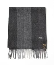 MS3AW25085 MK MICHEL KLEIN HOMME(MKミッシェルクランオム) 【ギフトにおすすめ/ウール100%】へリンボンウールマフラー ブラック(94)