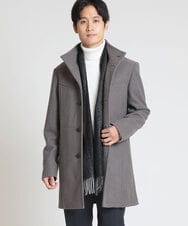 MS3AW25085 MK MICHEL KLEIN HOMME(MKミッシェルクランオム) 【ギフトにおすすめ/ウール100%】へリンボンウールマフラー ブラック(94)