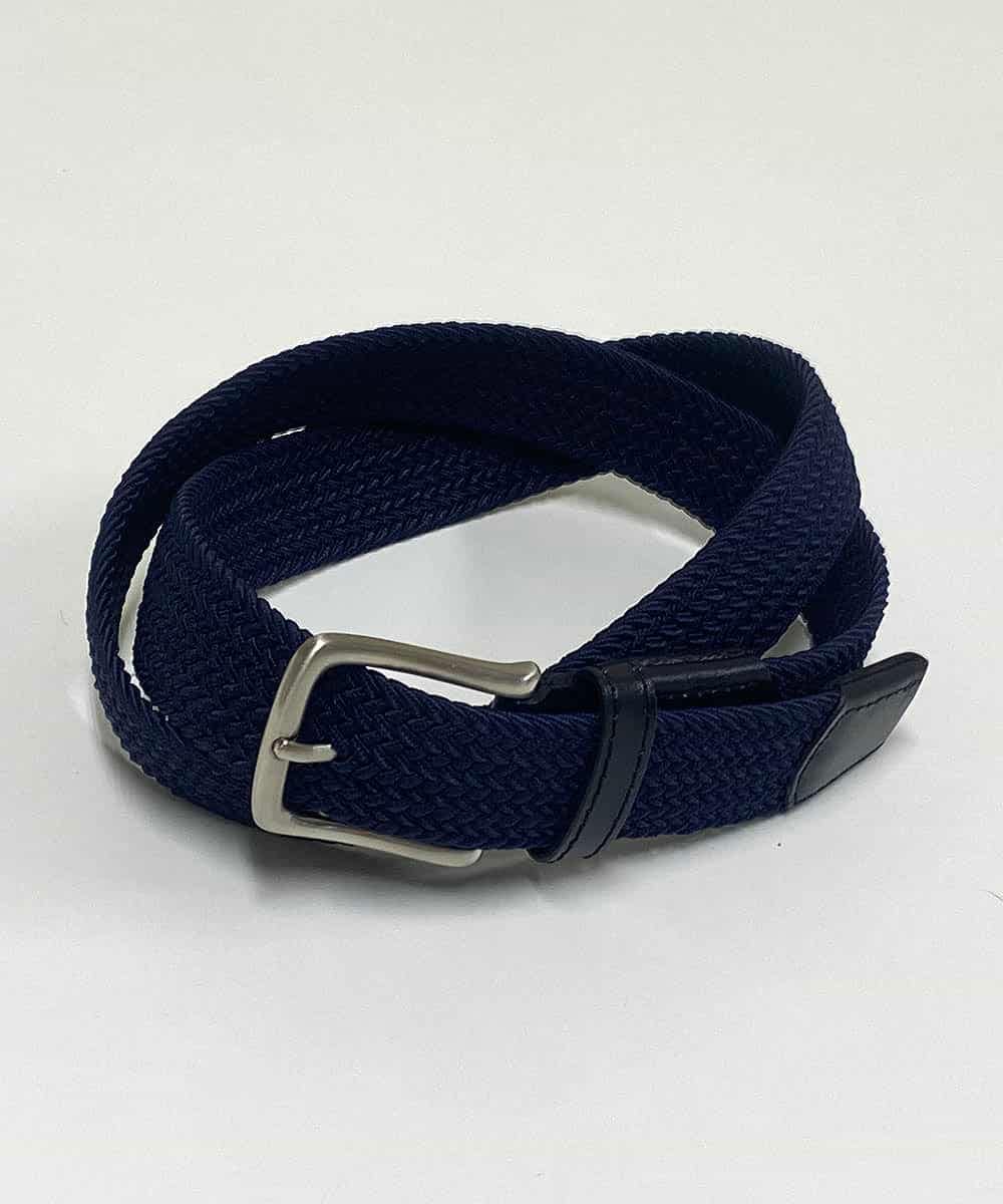 MS4AK21055 MK MICHEL KLEIN HOMME(MKミッシェルクランオム) ゴムメッシュベルト ネイビー(58)