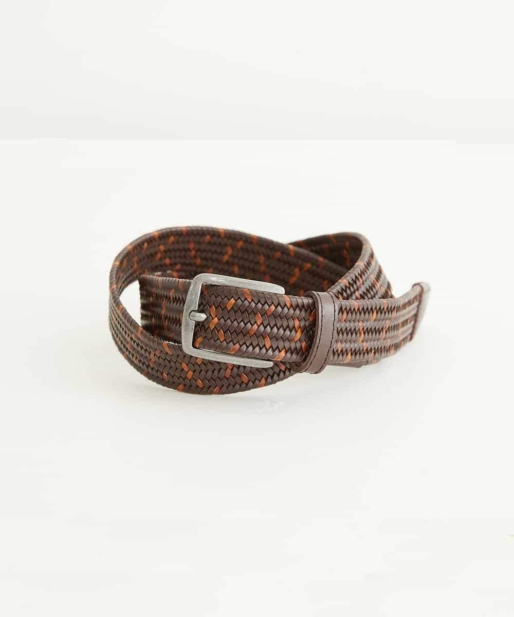MS4GN50075 MK MICHEL KLEIN HOMME(MKミッシェルクランオム) レザーメッシュベルト ブラウン(87)