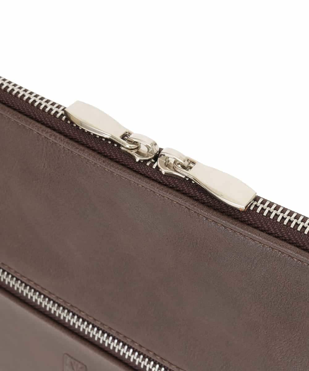 MS5JD12095 MK MICHEL KLEIN HOMME(MKミッシェルクランオム) 異素材ドッキングクラッチバック ブラウン