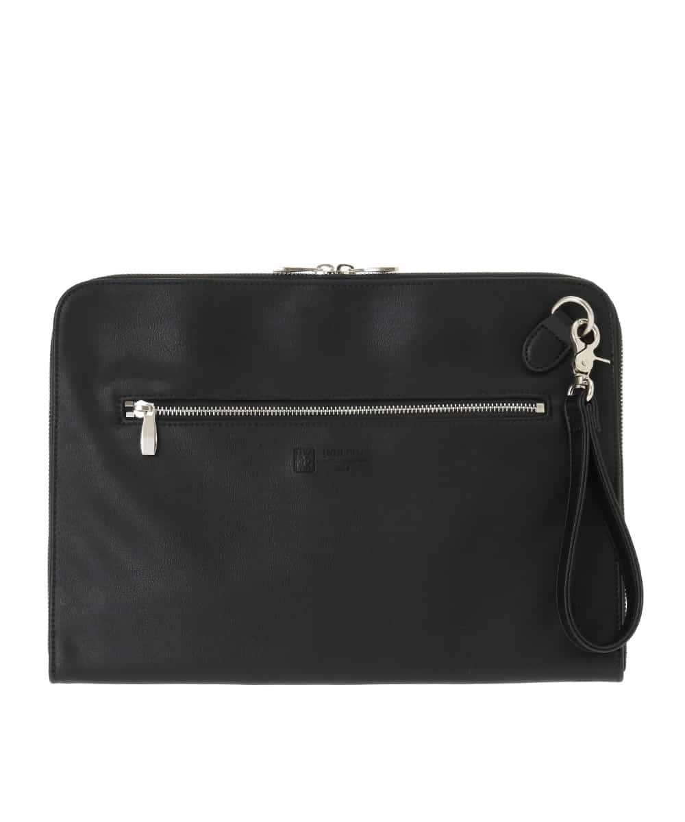 MS5JD12095 MK MICHEL KLEIN HOMME(MKミッシェルクランオム) 異素材ドッキングクラッチバック ブラック