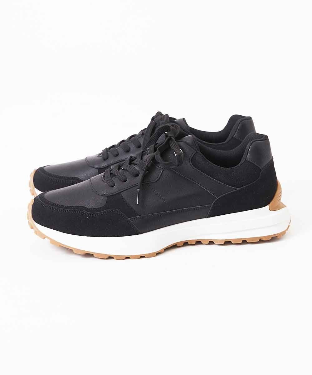 MS6AE02090 MK MICHEL KLEIN HOMME(MKミッシェルクランオム) 【4色展開】コンビネーションスニーカー ブラック