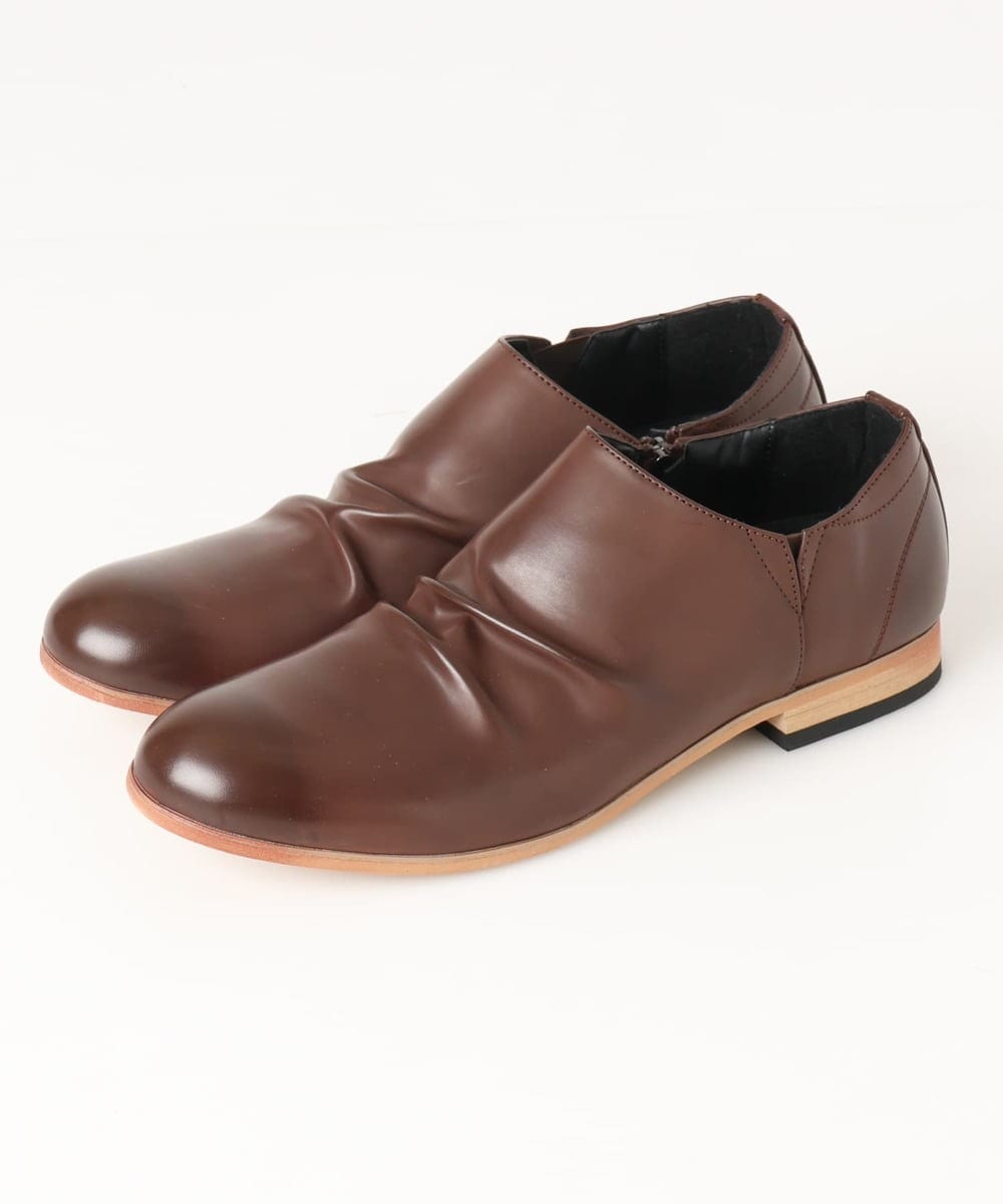 MS6AE76120 MK MICHEL KLEIN HOMME(MKミッシェルクランオム) ドレープスリッポン ブラウン