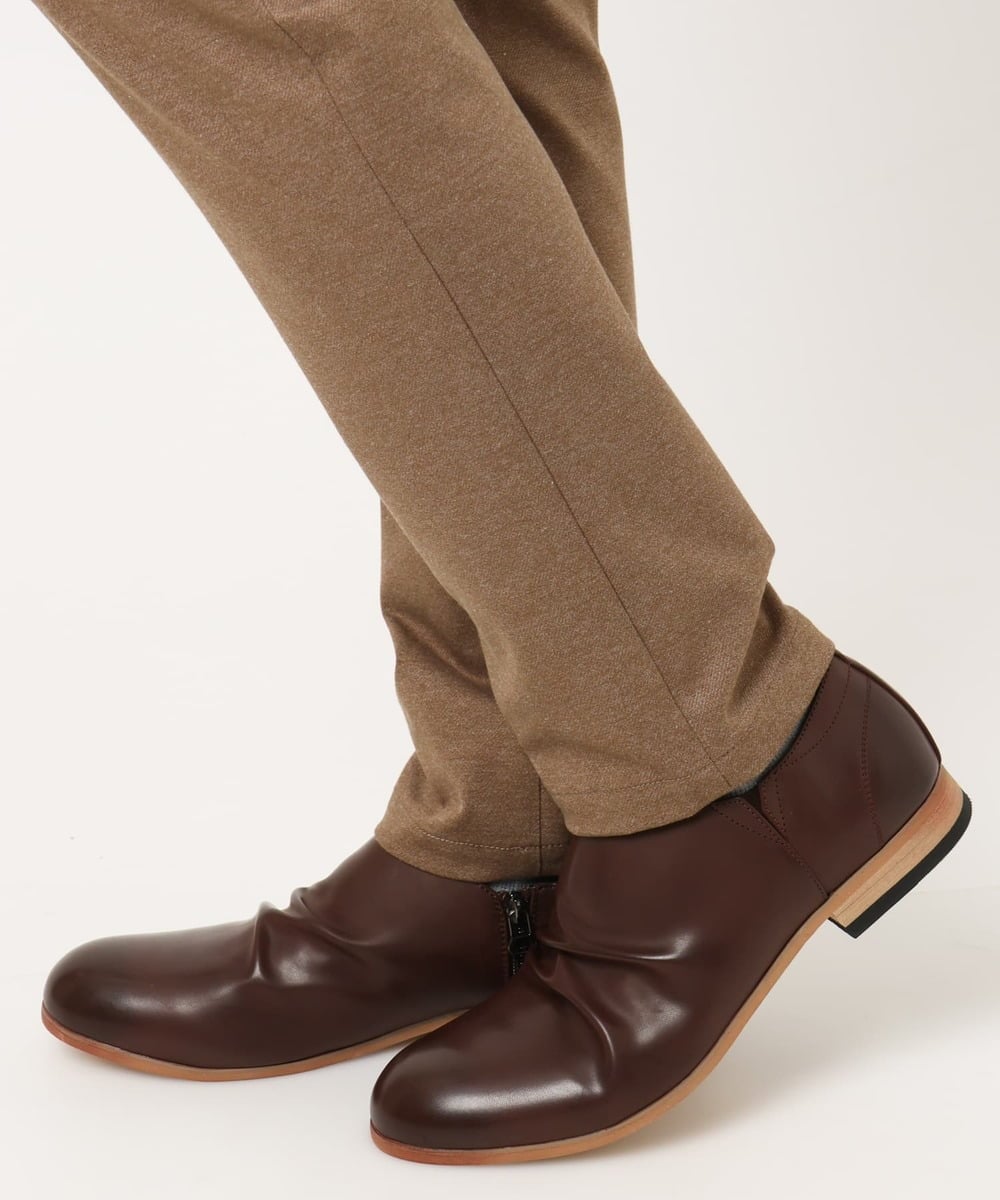 MS6AE76120 MK MICHEL KLEIN HOMME(MKミッシェルクランオム) ドレープスリッポン ブラウン