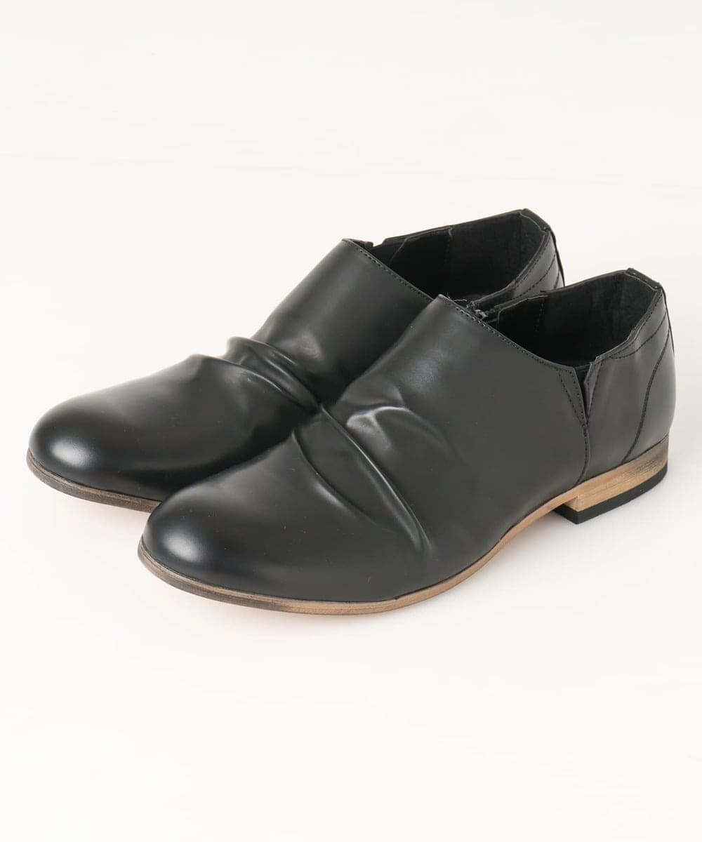 MS6AE76120 MK MICHEL KLEIN HOMME(MKミッシェルクランオム) ドレープスリッポン ブラック