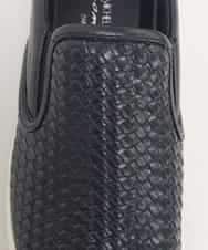 MS6AL25085 MK MICHEL KLEIN HOMME(MKミッシェルクランオム) 編み込みスリッポン ブラック