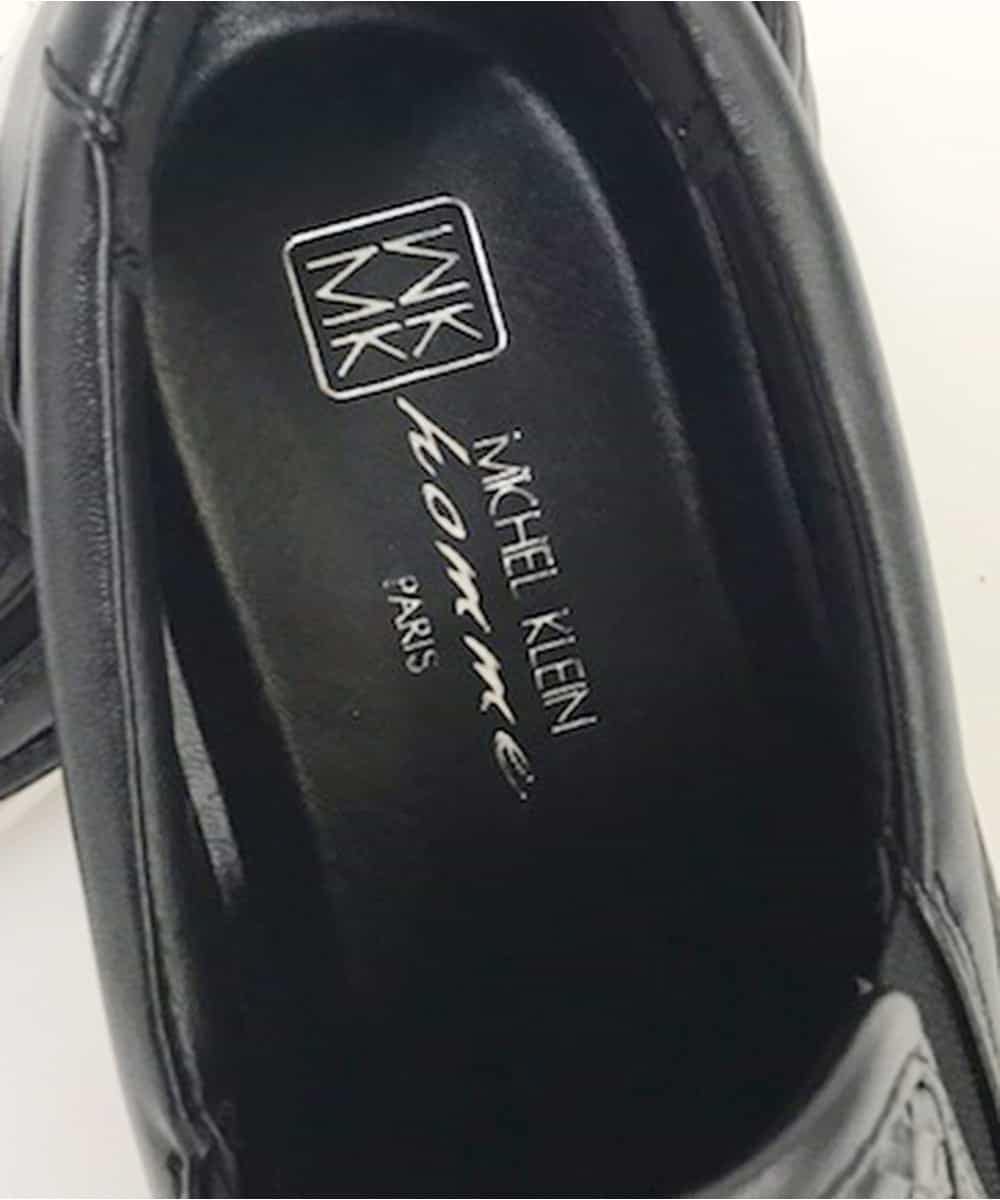MS6AL25085 MK MICHEL KLEIN HOMME(MKミッシェルクランオム) 編み込みスリッポン ブラック