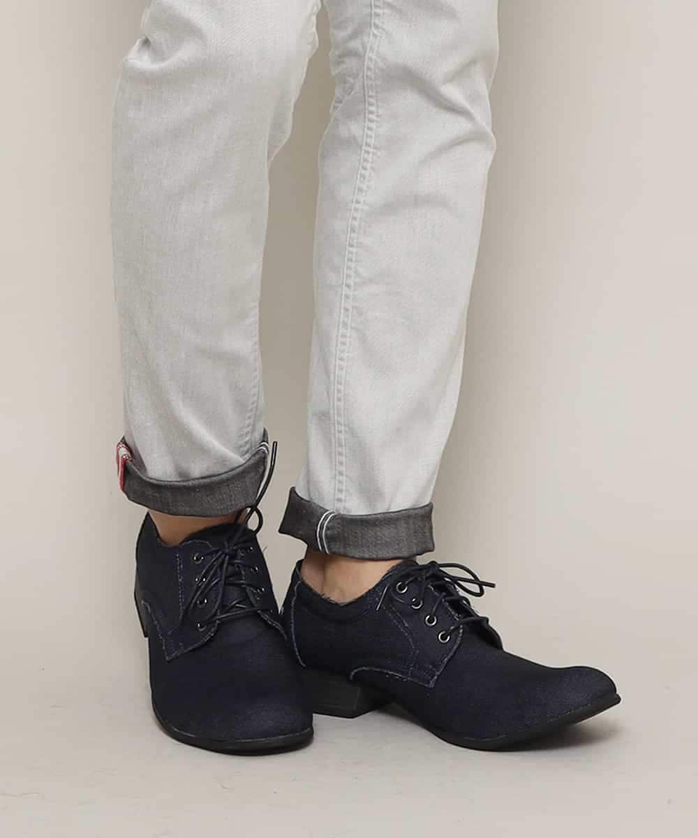 MS6DK62085 MK MICHEL KLEIN HOMME(MKミッシェルクランオム) インディゴプレーントゥ シューズ ネイビー