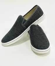 MS6GK41085 MK MICHEL KLEIN HOMME(MKミッシェルクランオム) モクメッシュスリッポン ダークグレー