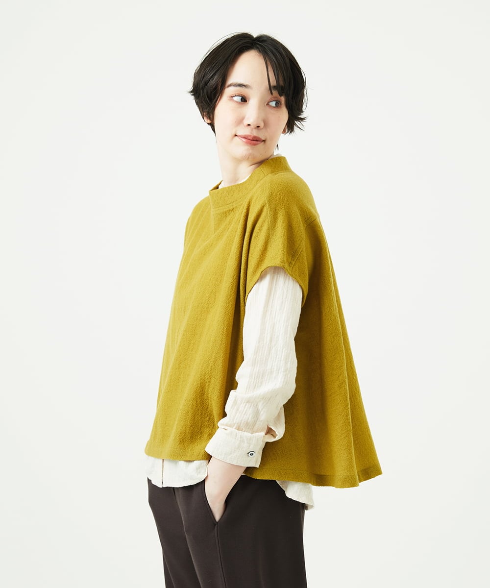 NGBAE36230 GIANNI LO GIUDICE(ジャンニ ロ ジュディチェ) リファインガーゼブラウス イエロー