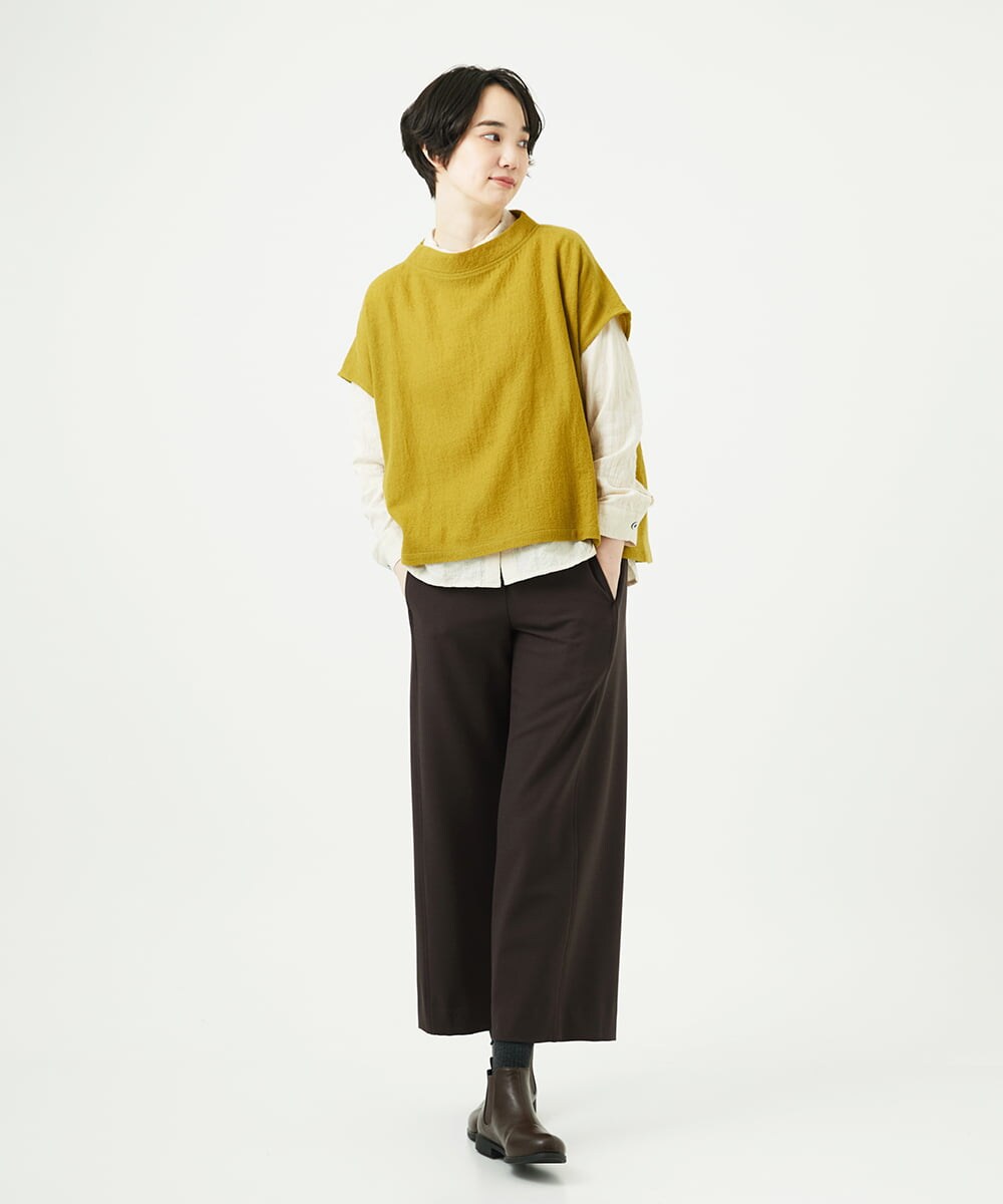 NGBAE36230 GIANNI LO GIUDICE(ジャンニ ロ ジュディチェ) リファインガーゼブラウス イエロー