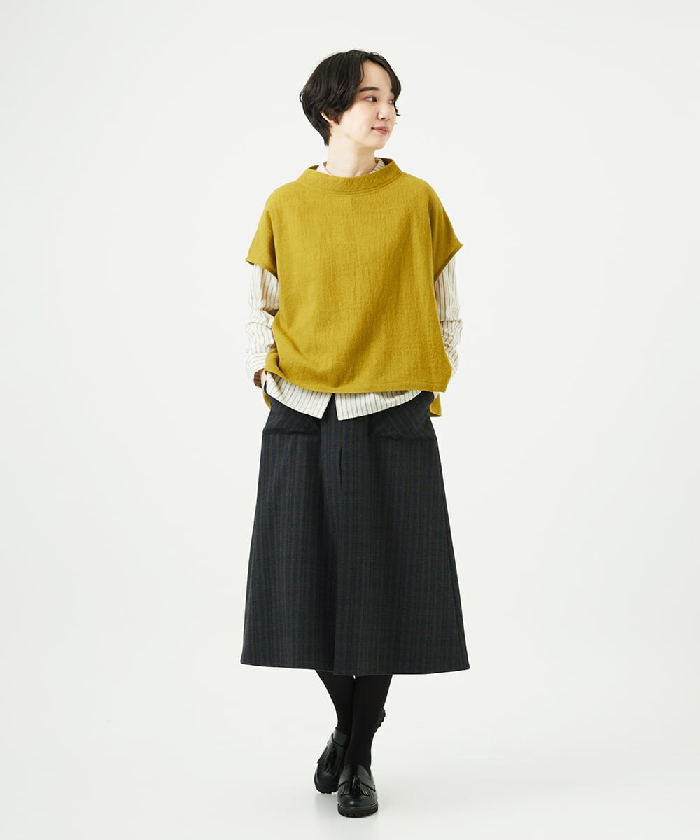 NGBAE36230 GIANNI LO GIUDICE(ジャンニ ロ ジュディチェ) リファインガーゼブラウス イエロー