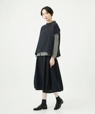 NGBAE36230 GIANNI LO GIUDICE(ジャンニ ロ ジュディチェ) リファインガーゼブラウス ダークグレー