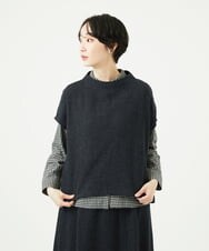 NGBAE36230 GIANNI LO GIUDICE(ジャンニ ロ ジュディチェ) リファインガーゼブラウス ダークグレー