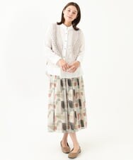 NGBEB56230 GIANNI LO GIUDICE(ジャンニ ロ ジュディチェ) [洗える・日本製]シャーリングシャンブレーブラウス ホワイト