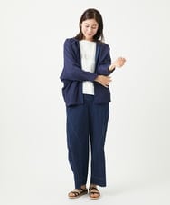 NGBGA23330 GIANNI LO GIUDICE(ジャンニ ロ ジュディチェ) [洗える]コットン楊柳ラグランスリーブフーディー ネイビー