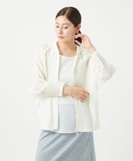 NGBGA23330 GIANNI LO GIUDICE(ジャンニ ロ ジュディチェ) [洗える]コットン楊柳ラグランスリーブフーディー アイボリー