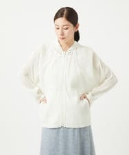 NGBGA23330 GIANNI LO GIUDICE(ジャンニ ロ ジュディチェ) [洗える]コットン楊柳ラグランスリーブフーディー アイボリー