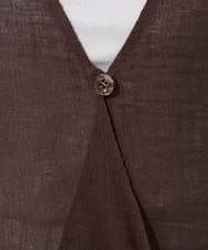 NGBGE54270 GIANNI LO GIUDICE(ジャンニ ロ ジュディチェ) [洗える]リネンからみ織りカーディガン ブラウン