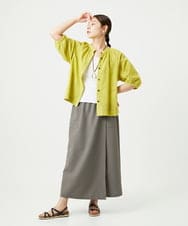 NGBHA10290 GIANNI LO GIUDICE(ジャンニ ロ ジュディチェ) [洗える]ドットジャガードシャツブラウス イエロー