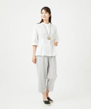 NGBHB30250 GIANNI LO GIUDICE(ジャンニ ロ ジュディチェ) [洗える]トライアングルレースブラウス ホワイト