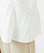 NGBHB30250 GIANNI LO GIUDICE(ジャンニ ロ ジュディチェ) [洗える]トライアングルレースブラウス ホワイト