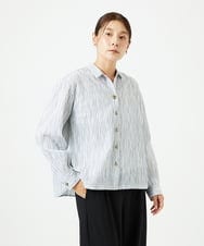 NGBHC21270 GIANNI LO GIUDICE(ジャンニ ロ ジュディチェ) [洗える]コットンタックドビーブラウス ライトブルー