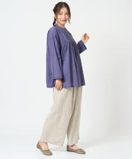 NGBHD02180 GIANNI LO GIUDICE(ジャンニ ロ ジュディチェ) [洗える]コットンボイルピンタックロングブラウス パープル