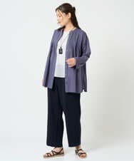 NGBHD02180 GIANNI LO GIUDICE(ジャンニ ロ ジュディチェ) [洗える]コットンボイルピンタックロングブラウス パープル