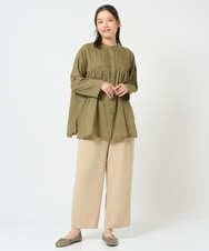 NGBHD02180 GIANNI LO GIUDICE(ジャンニ ロ ジュディチェ) [洗える]コットンボイルピンタックロングブラウス パープル