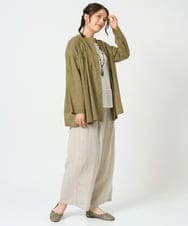 NGBHD02180 GIANNI LO GIUDICE(ジャンニ ロ ジュディチェ) [洗える]コットンボイルピンタックロングブラウス パープル