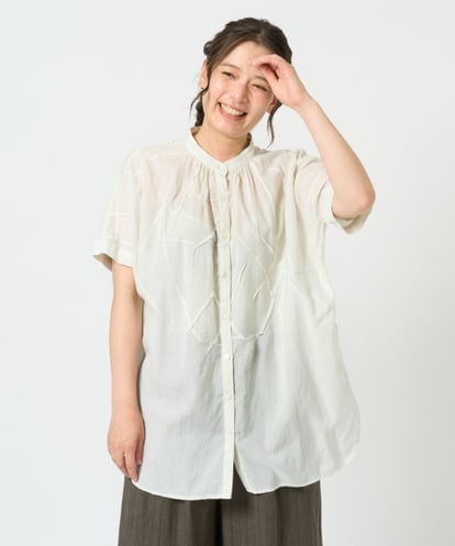 NGBHD67190 GIANNI LO GIUDICE [洗える]コットンレーヨンボイルブラウス