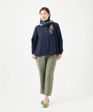 NGBJB10330 GIANNI LO GIUDICE(ジャンニ ロ ジュディチェ) [洗える]コットンローンピンタックブラウス ネイビー