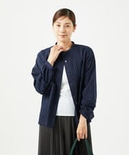 NGBJB10330 GIANNI LO GIUDICE(ジャンニ ロ ジュディチェ) [洗える]コットンローンピンタックブラウス ネイビー